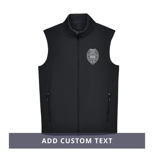 Adult Soft-Shell Vest with Embroidered State Parole Agent Badge (Various Colors)