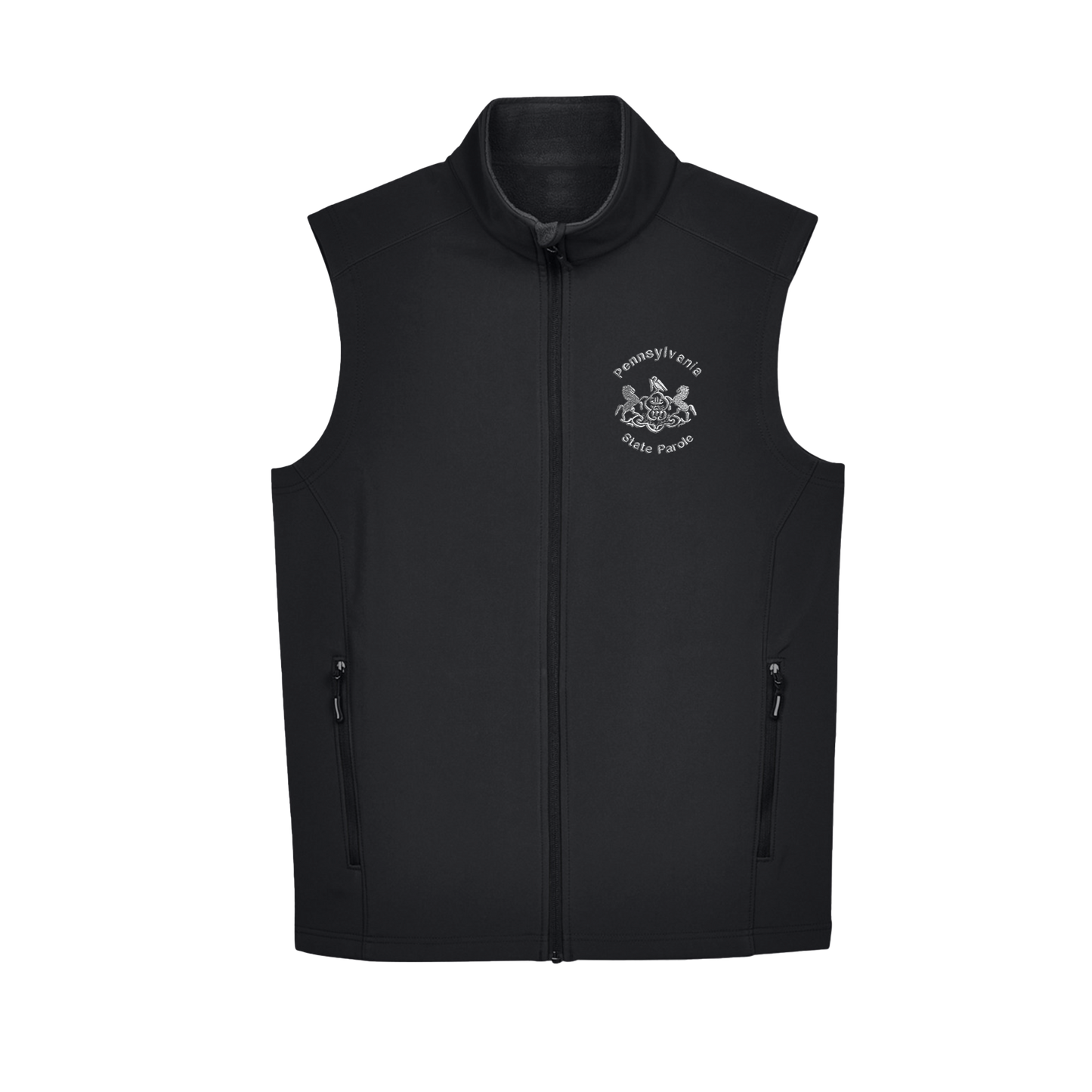 Adult Soft-Shell Vest with Embroidered State Parole Horses (Various Colors)