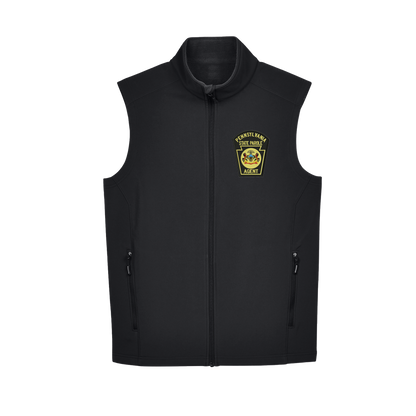 Adult Soft-Shell Vest with Embroidered State Parole Agent Keystone-Full Color (Various Colors)