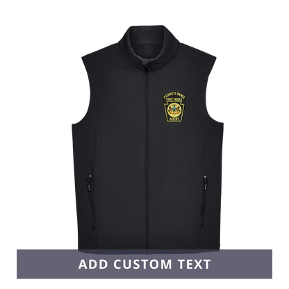 Adult Soft-Shell Vest with Embroidered State Parole Agent Keystone-Full Color (Various Colors)