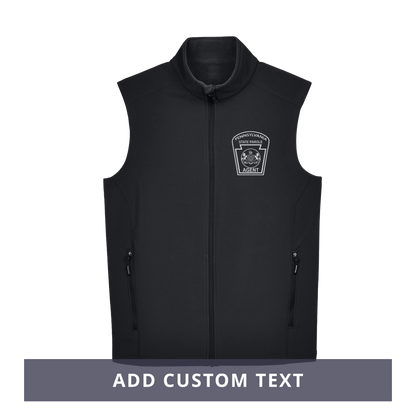 Adult Soft-Shell Vest with Embroidered State Parole Agent Keystone (Various Colors)