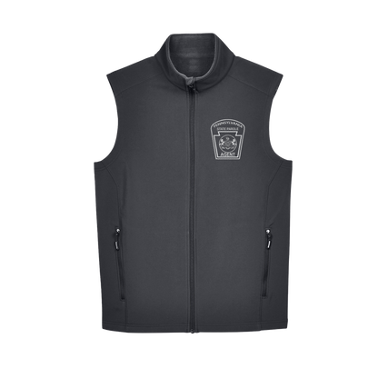 Adult Soft-Shell Vest with Embroidered State Parole Agent Keystone (Various Colors)