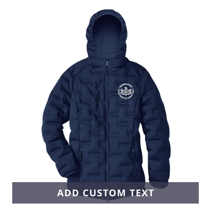 Adult Hooded Puffer Jacket with Embroidered Department of Corrections Seal (Various Colors)