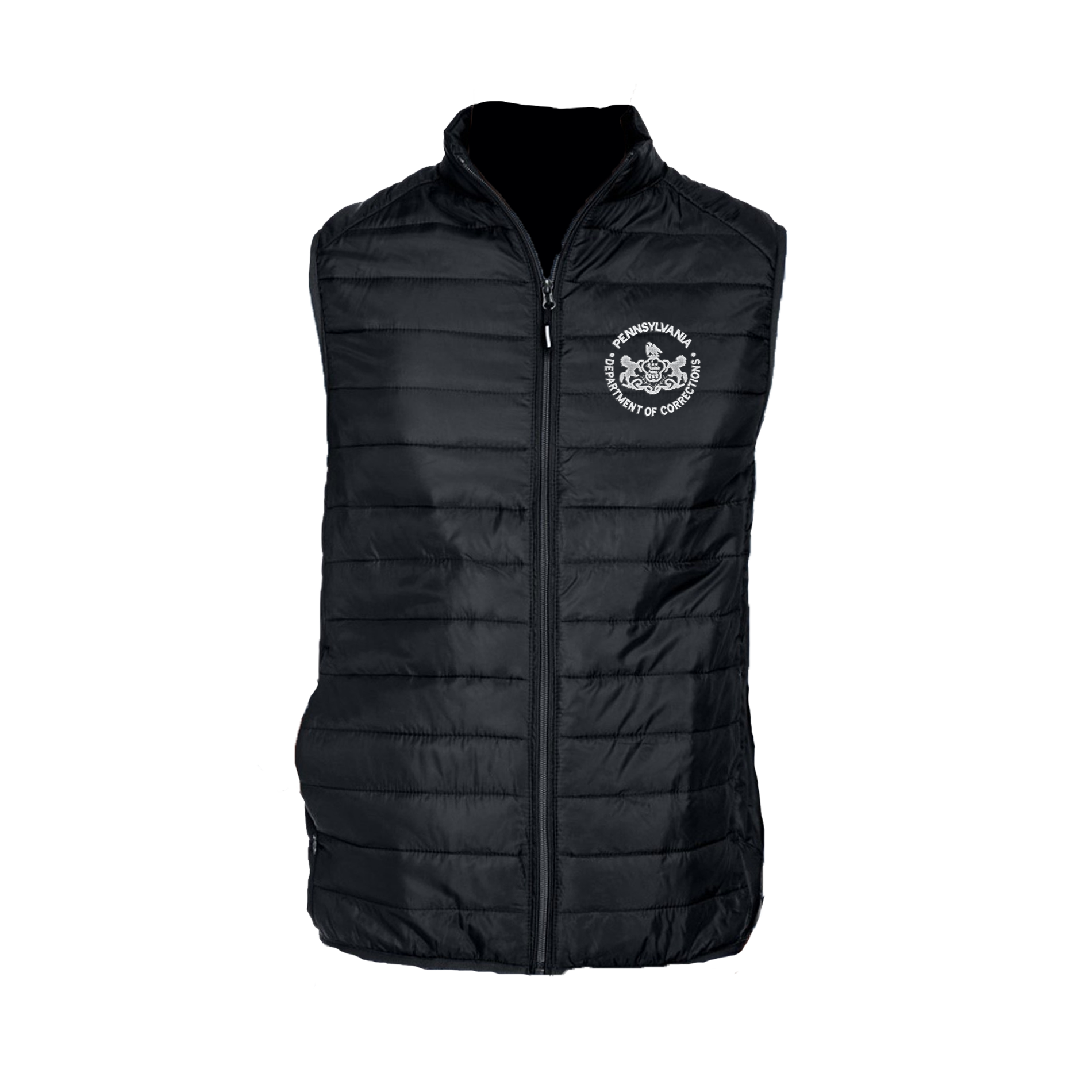 Adult Puffer Vest with Embroidered Department of Corrections Seal