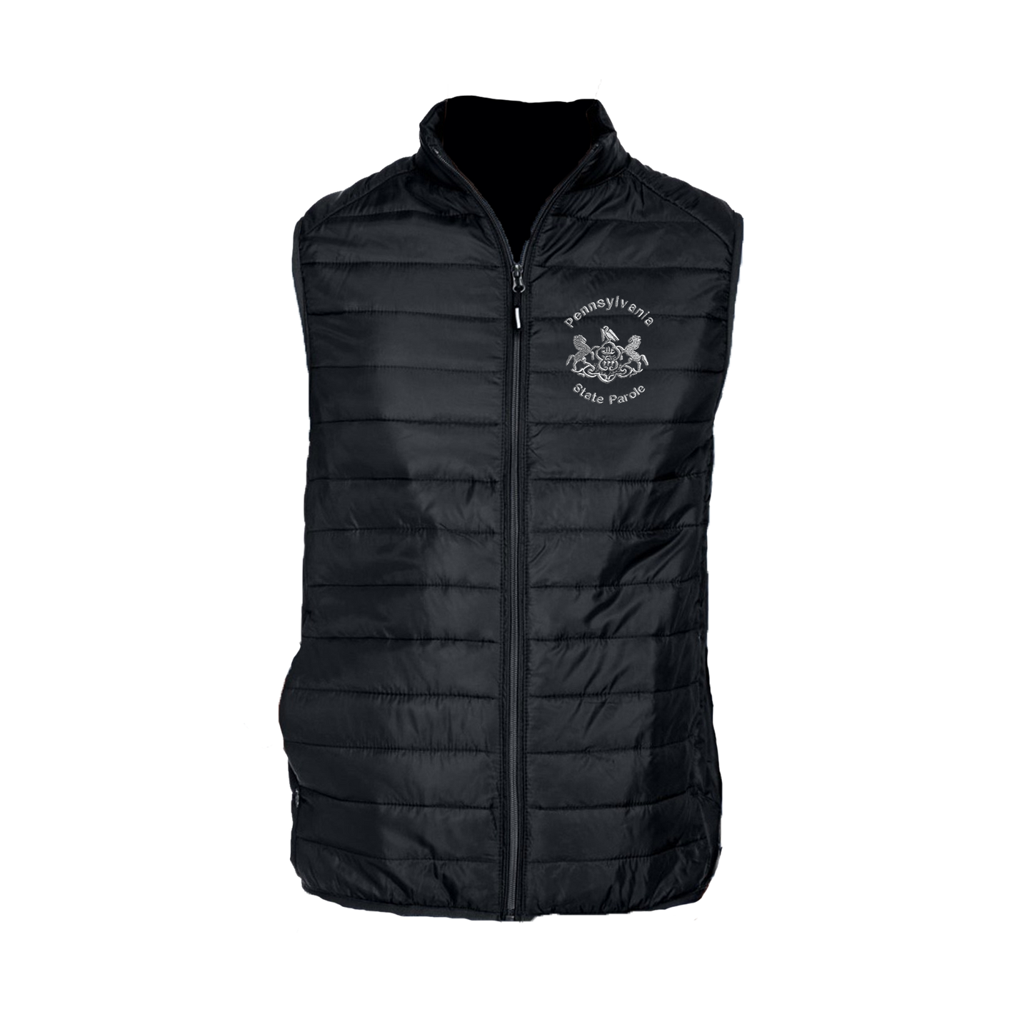 Adult Puffer Vest with Embroidered State Parole Seal – Threadz Adult Puffer Vest with Embroidered State Parole Seal – Threadz