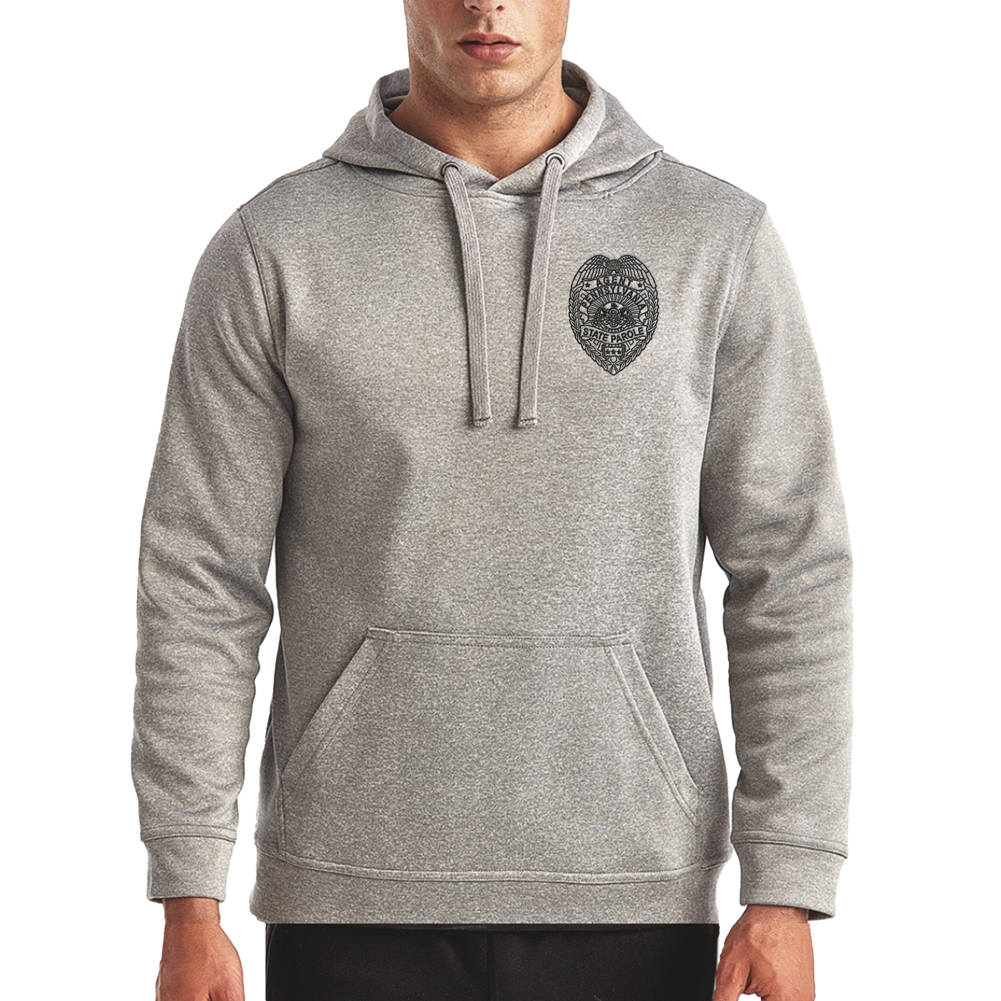 Performance Hooded Sweatshirt with Embroidered State Parole Agent Logos (Various Colors)