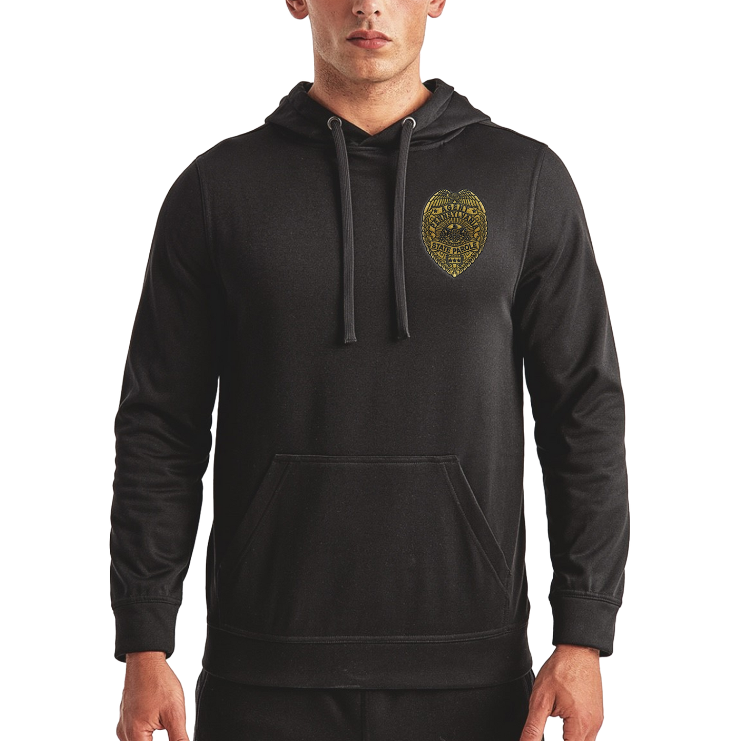 Performance Hooded Sweatshirt with Embroidered State Parole Agent Logos (Various Colors)