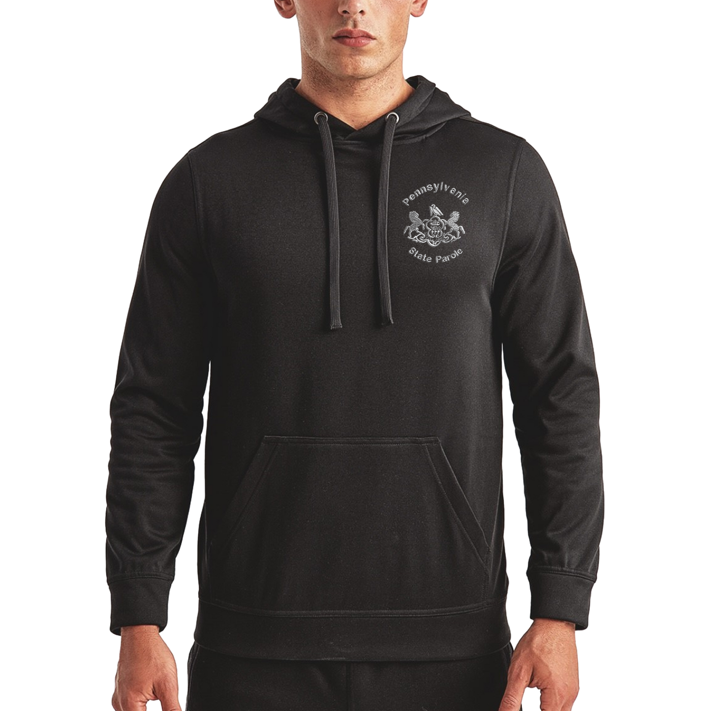 Performance Hooded Sweatshirt with Embroidered State Parole Agent Logos (Various Colors)