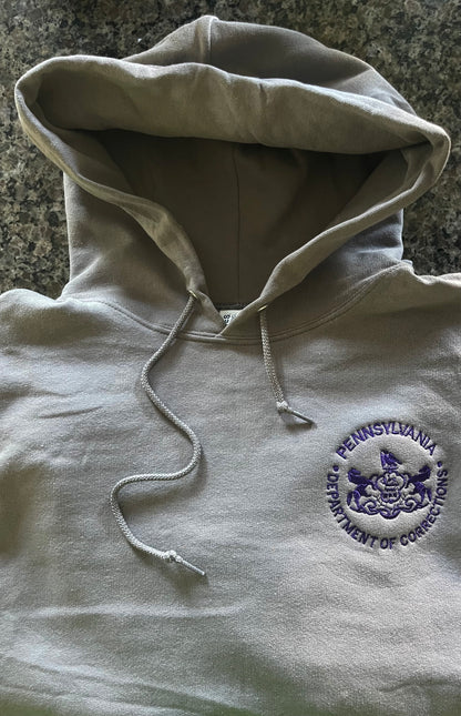 LIMITED EDITION Halloween Hooded Sweatshirt with Embroidered Department of Corrections Logo (Various Colors)