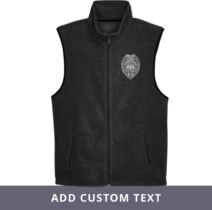 Adult Fleece Vest with Embroidered State Parole Agent Badge (Various Colors)