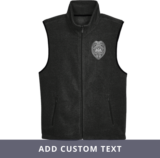 Adult Fleece Vest with Embroidered State Parole Agent Badge (Various Colors)