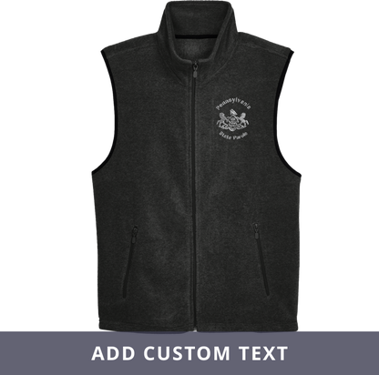 Adult Fleece Vest with Embroidered State Parole Horses (Various Colors)