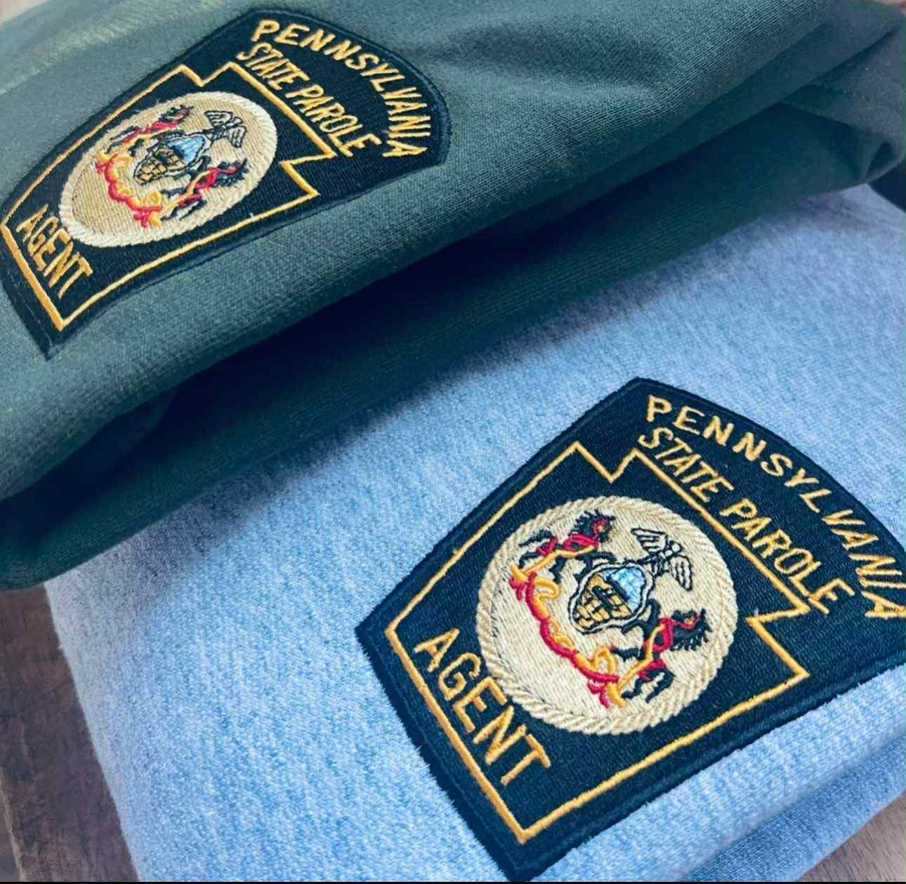 Classic Hooded Sweatshirt with Embroidered State Parole Agent Keystone-Full Color (Various Colors)