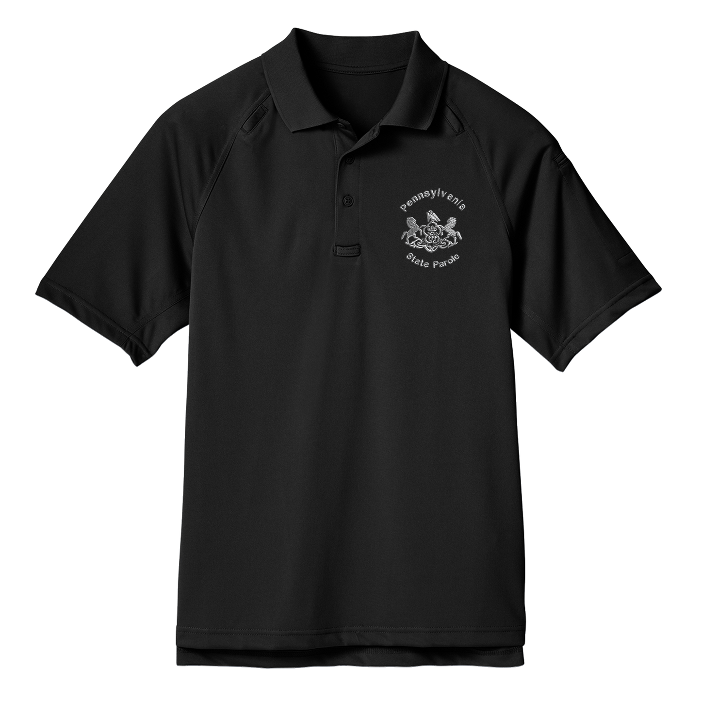 Adult Tactical Short-Sleeve Polo with Embroidered State Parole Horses (Various Colors)