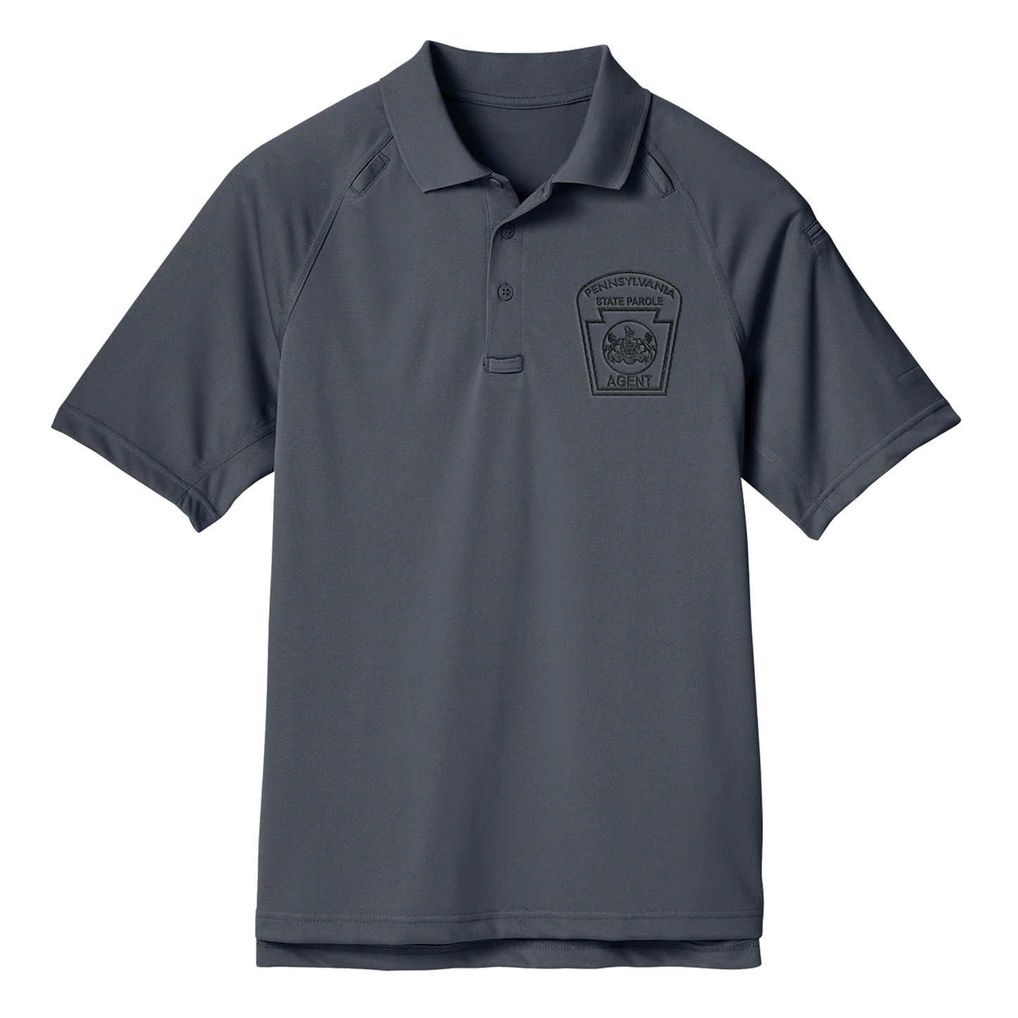 Adult Tactical Short-Sleeve Polo with Embroidered State Parole Agent Keystone (Various Colors)