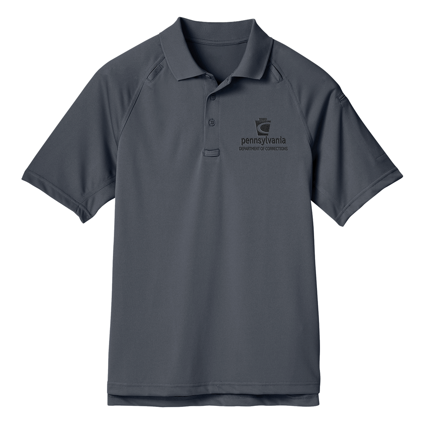 Adult Tactical Short-Sleeve Polo with Embroidered Department of Corrections Logos (Various Colors)