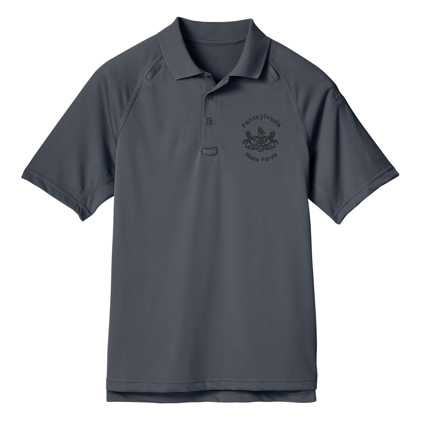 Adult Tactical Short-Sleeve Polo with Embroidered State Parole Horses (Various Colors)