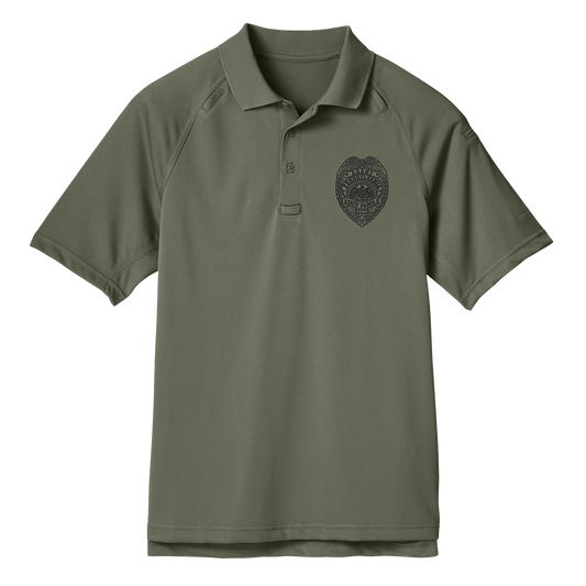 Adult Tactical Short-Sleeve Polo with Embroidered State Parole Agent Badge (Various Colors)