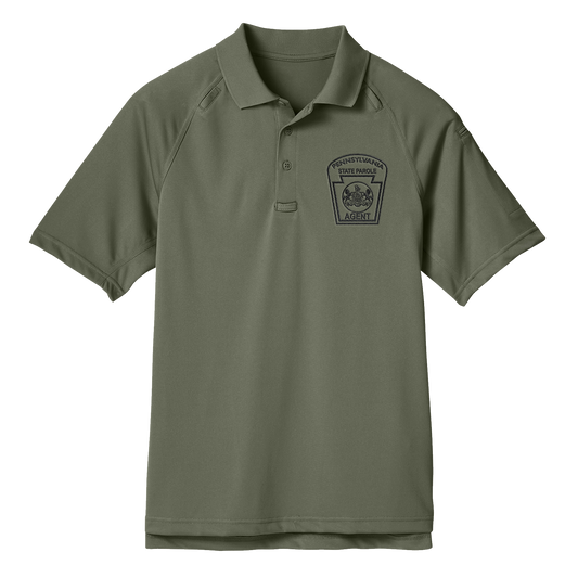 Adult Tactical Short-Sleeve Polo with Embroidered State Parole Agent Keystone (Various Colors)