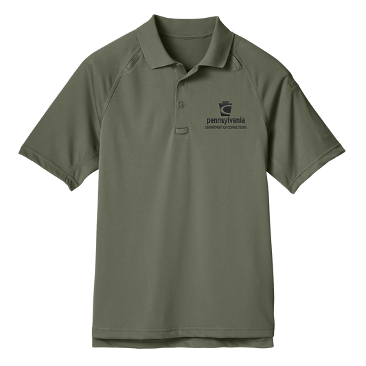 Adult Tactical Short-Sleeve Polo with Embroidered Department of Corrections Logos (Various Colors)