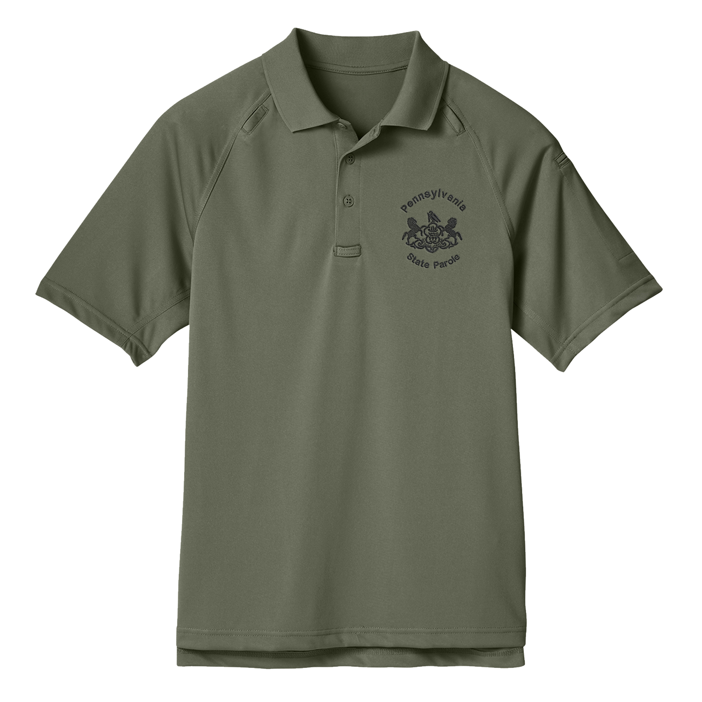 Adult Tactical Short-Sleeve Polo with Embroidered State Parole Horses (Various Colors)