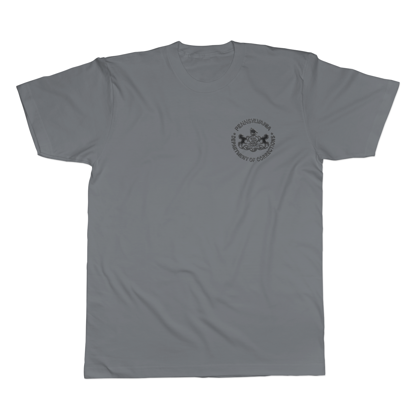 Adult Moisture-Wicking Short-Sleeve Tee with Embroidered Department of Corrections Seal (Various Colors)