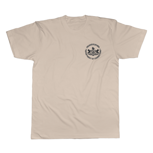 Adult Moisture-Wicking Short-Sleeve Tee with Embroidered Department of Corrections Seal (Various Colors)