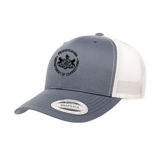 Adult One-Size Trucker Hat with Embroidered Department of Corrections Seal (Various Colors)