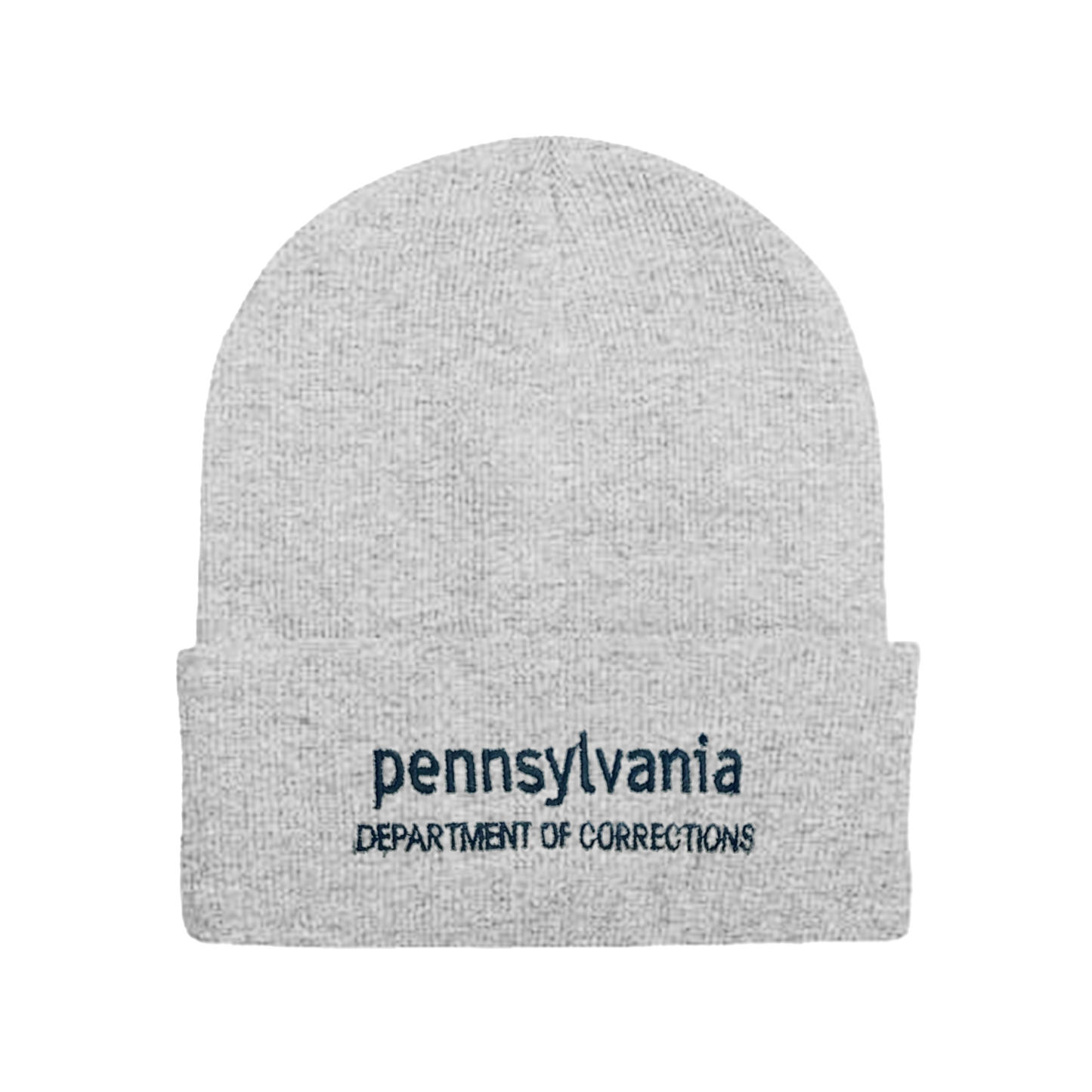 Adult Knit Beanie with Embroidered Department of Corrections Text (Various Colors)