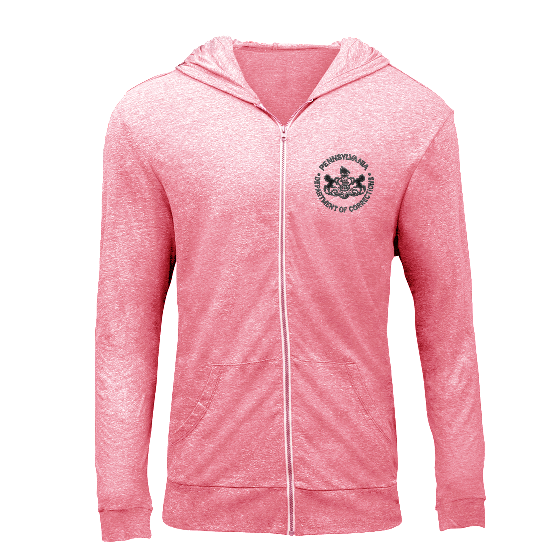 はな　0507 Triblend Unisex Lightweight Full-Zip Hooded Sweatshirt with
