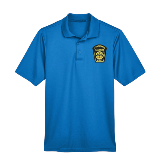 Men’s Luxury Performance Polo with Embroidered State Parole Agent Keystone-Full Color (Various Colors)