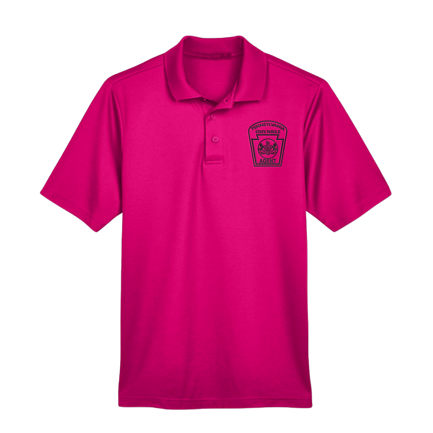 Men’s Luxury Performance Polo with Embroidered State Parole Agent Keystone (Various Colors)