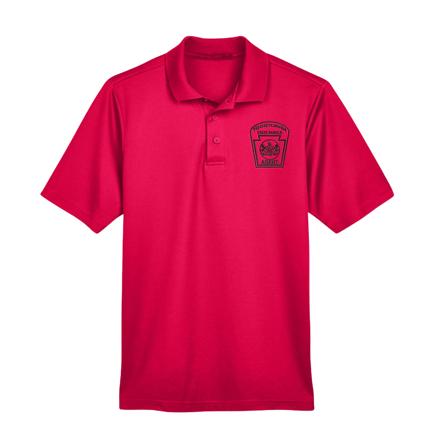 Men’s Luxury Performance Polo with Embroidered State Parole Agent Keystone (Various Colors)