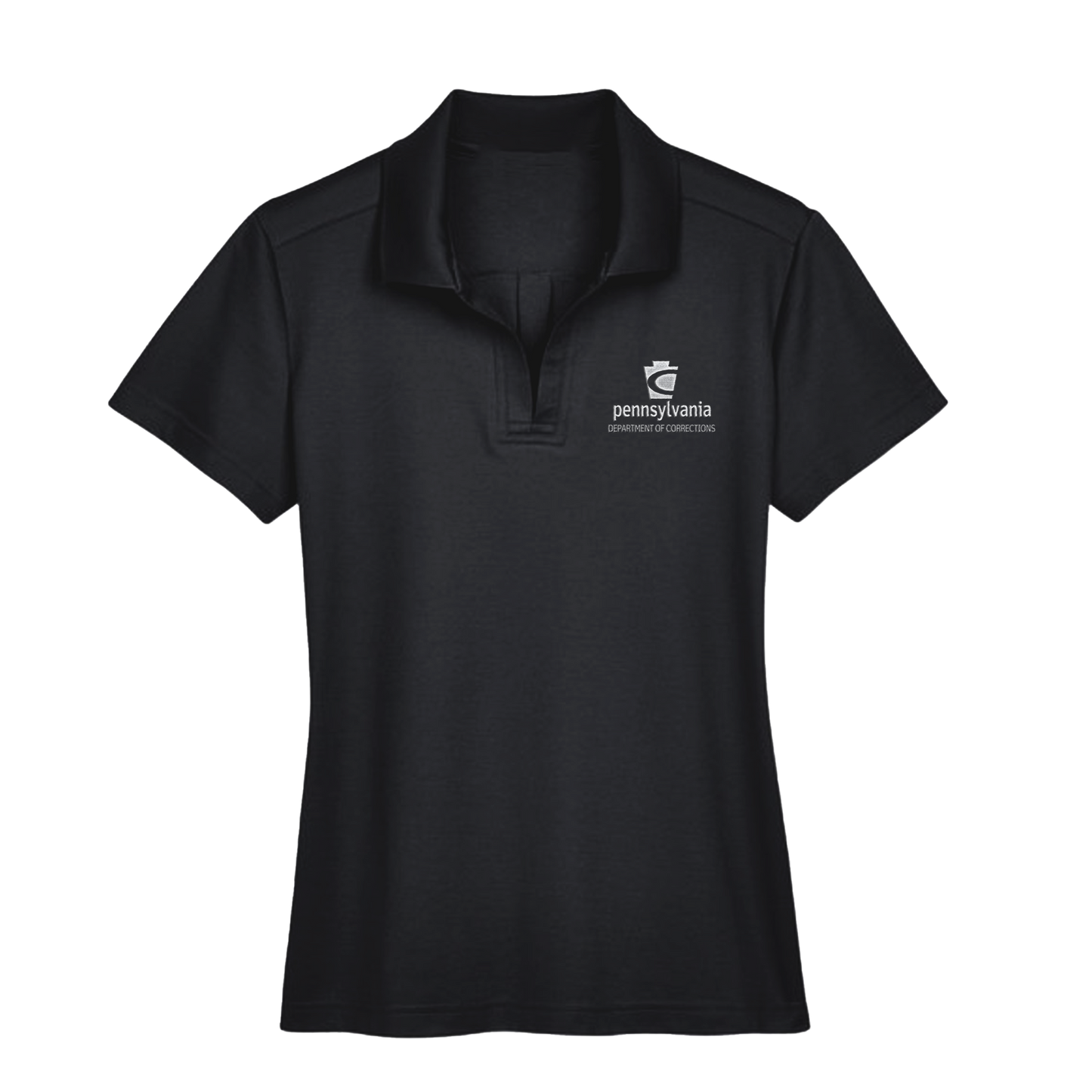 Ladies' Luxury Performance Polo with Embroidered Department of Corrections Logos (Various Colors)