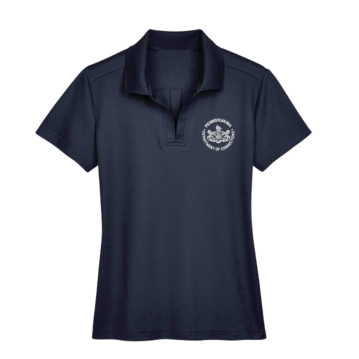 Ladies' Luxury Performance Polo with Embroidered Department of Corrections Logos (Various Colors)