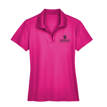 Ladies' Luxury Performance Polo with Embroidered Department of Corrections Logos (Various Colors)
