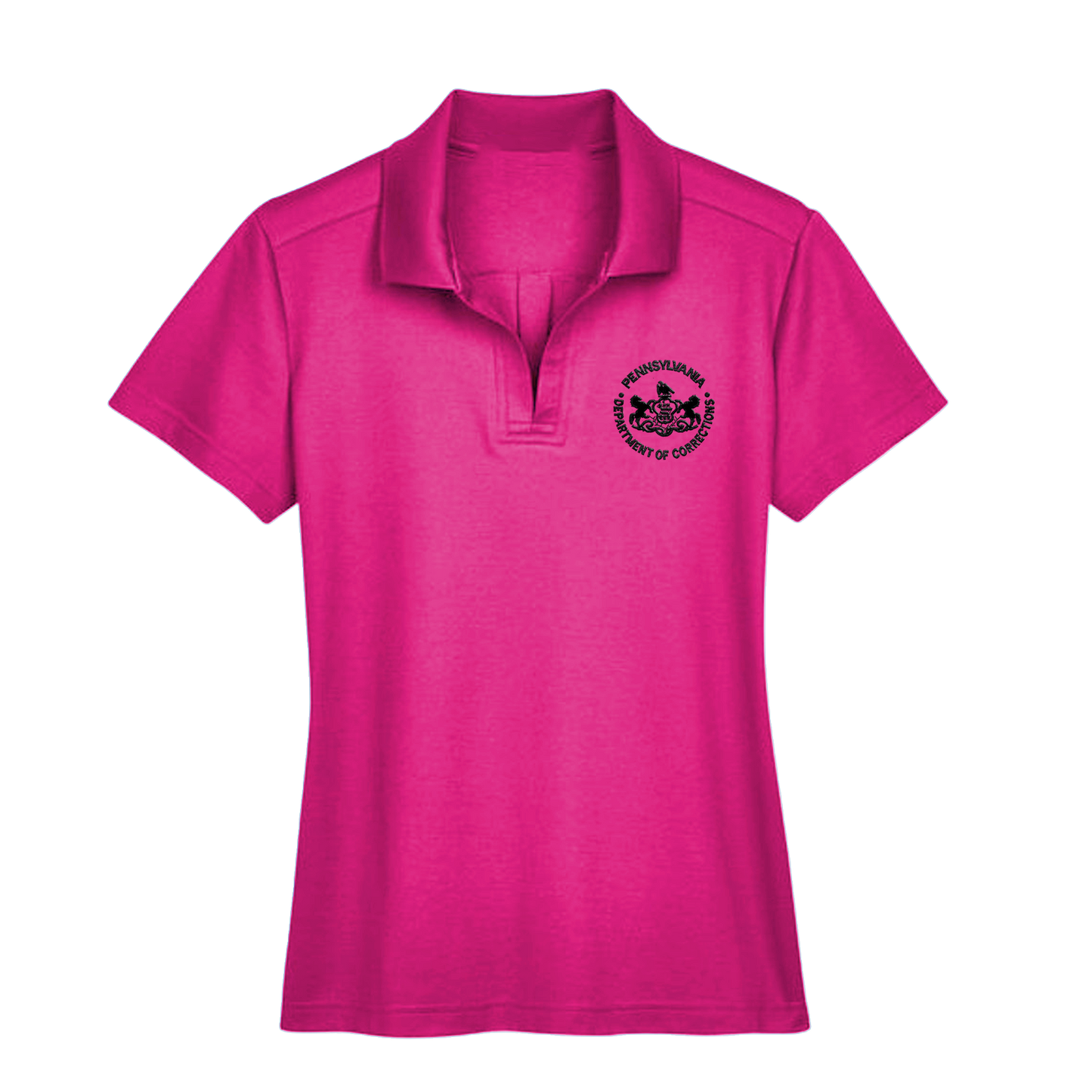 Ladies' Luxury Performance Polo with Embroidered Department of Corrections Logos (Various Colors)