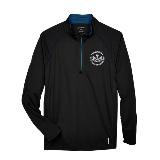 Adult Moisture-Wicking Quarter Zip Jacket with Embroidered Department of Corrections Seal (Various Colors)