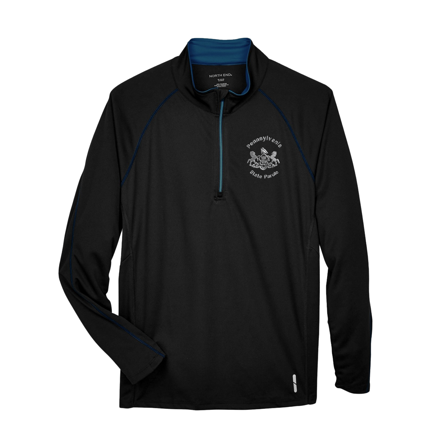 Adult Moisture-Wicking Quarter Zip Jacket with Embroidered State Parole Horses (Various Colors)