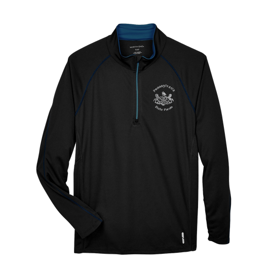 Adult Moisture-Wicking Quarter Zip Jacket with Embroidered State Parole Horses (Various Colors)