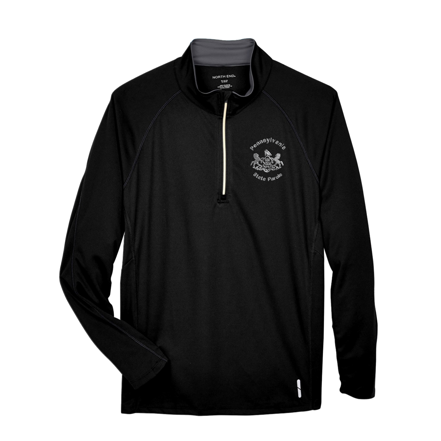 Adult Moisture-Wicking Quarter Zip Jacket with Embroidered State Parole Horses (Various Colors)