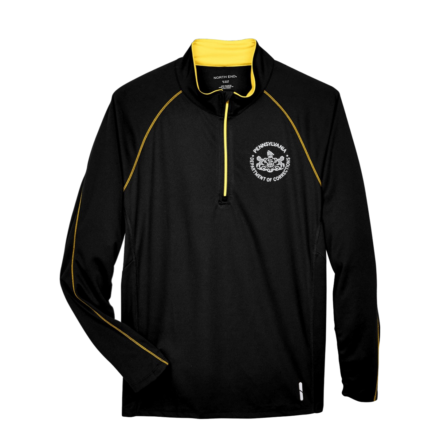 Adult Moisture-Wicking Quarter Zip Jacket with Embroidered Department of Corrections Seal (Various Colors)