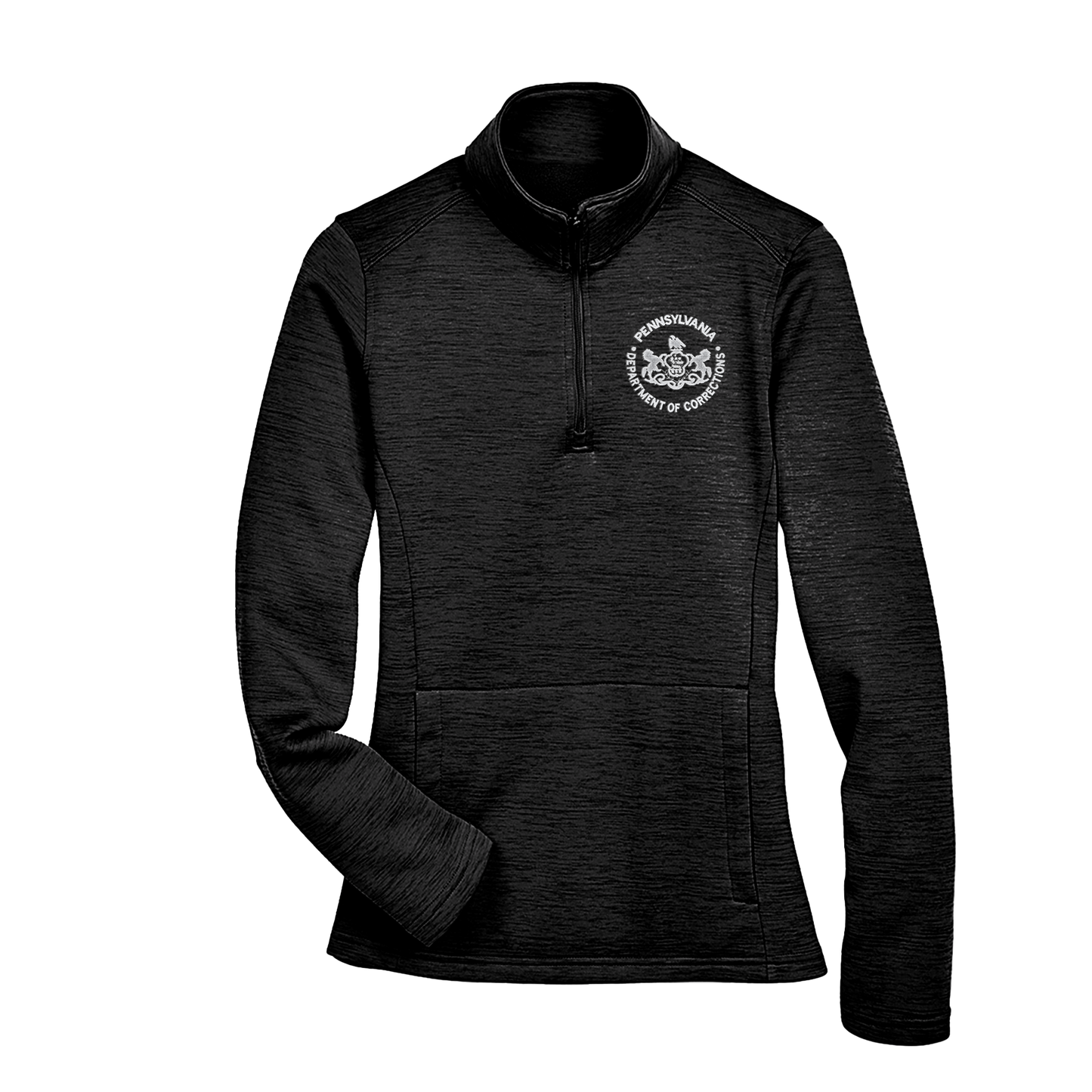 Ladies' Melange Quarter-Zip Jacket with Embroidered Department of Corrections Seal (Various Colors)