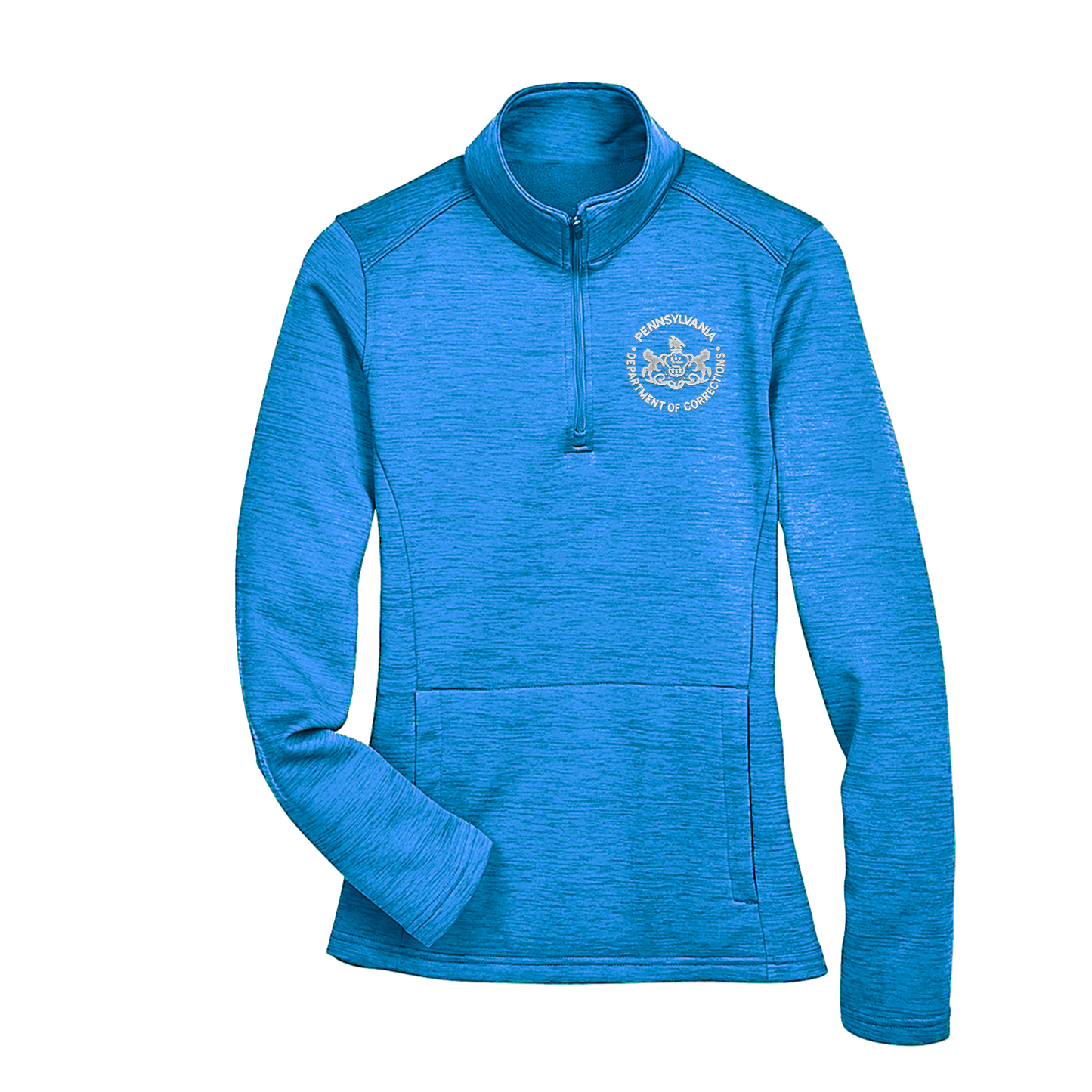 Ladies' Melange Quarter-Zip Jacket with Embroidered Department of Corrections Seal (Various Colors)