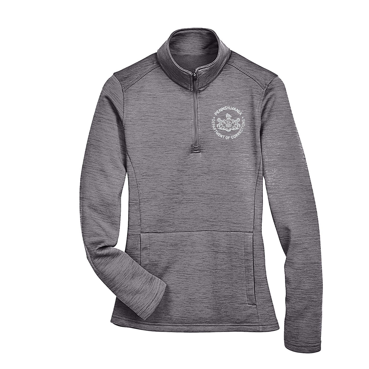 Ladies' Melange Quarter-Zip Jacket with Embroidered Department of Corrections Seal (Various Colors)