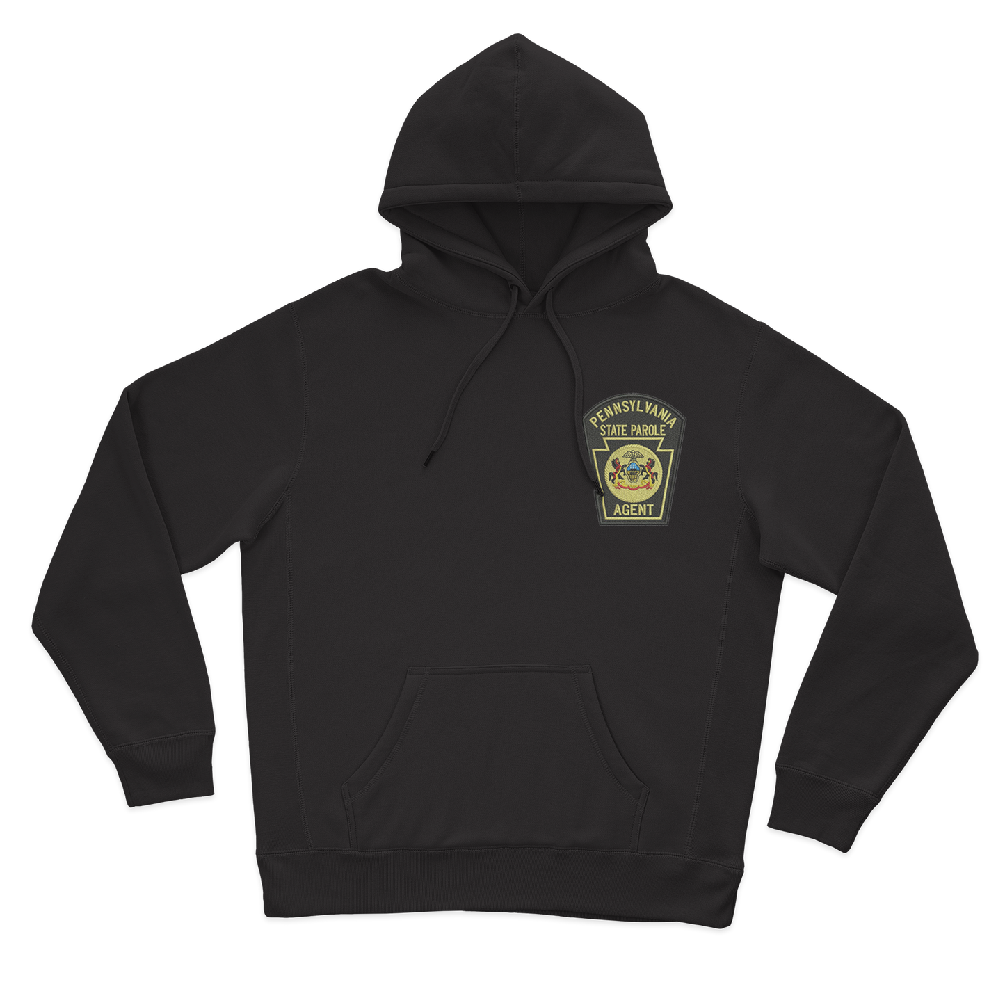 Classic Hooded Sweatshirt with Embroidered State Parole Agent Keystone-Full Color (Various Colors)