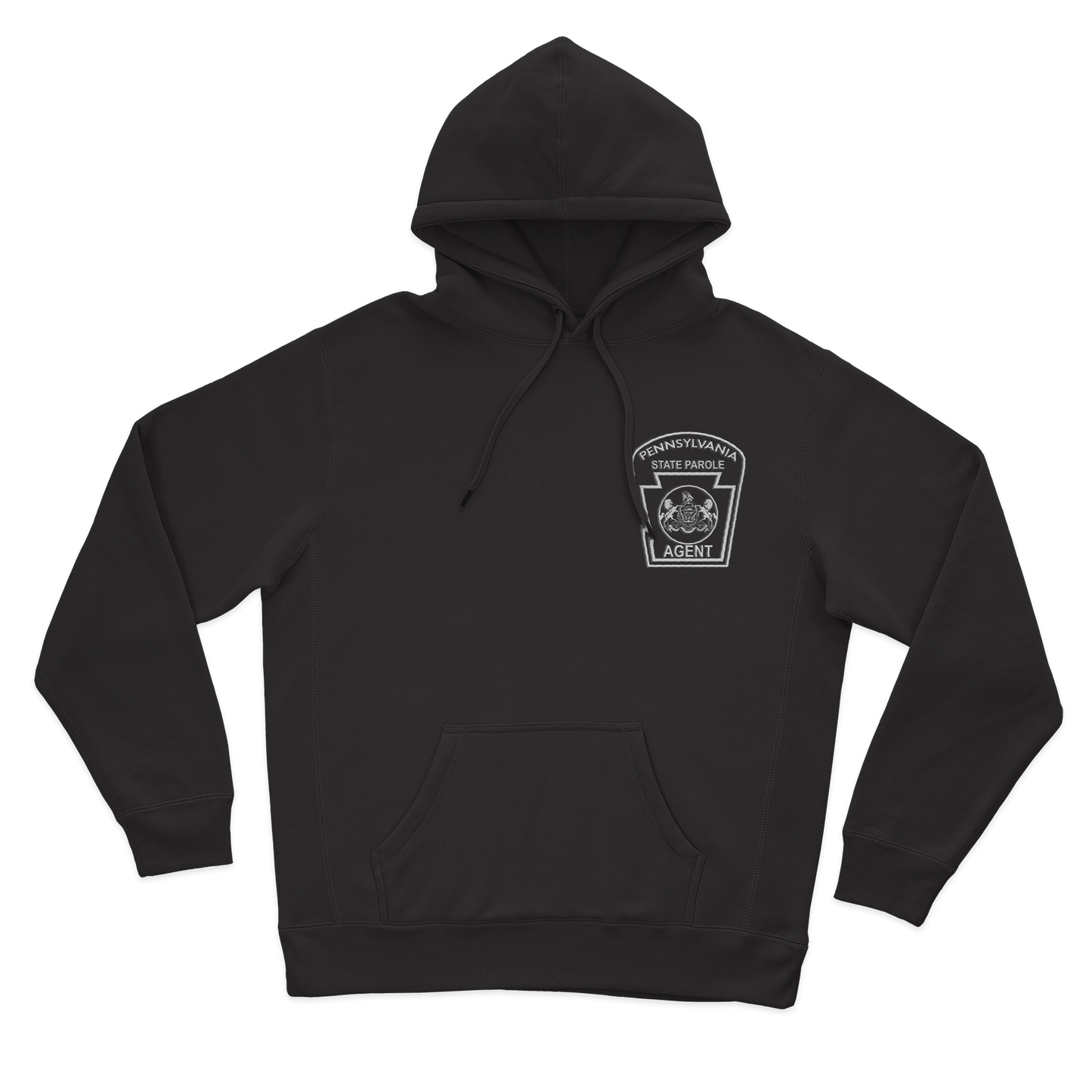 Classic Hooded Sweatshirt with Embroidered State Parole Agent Keystone (Various Colors)