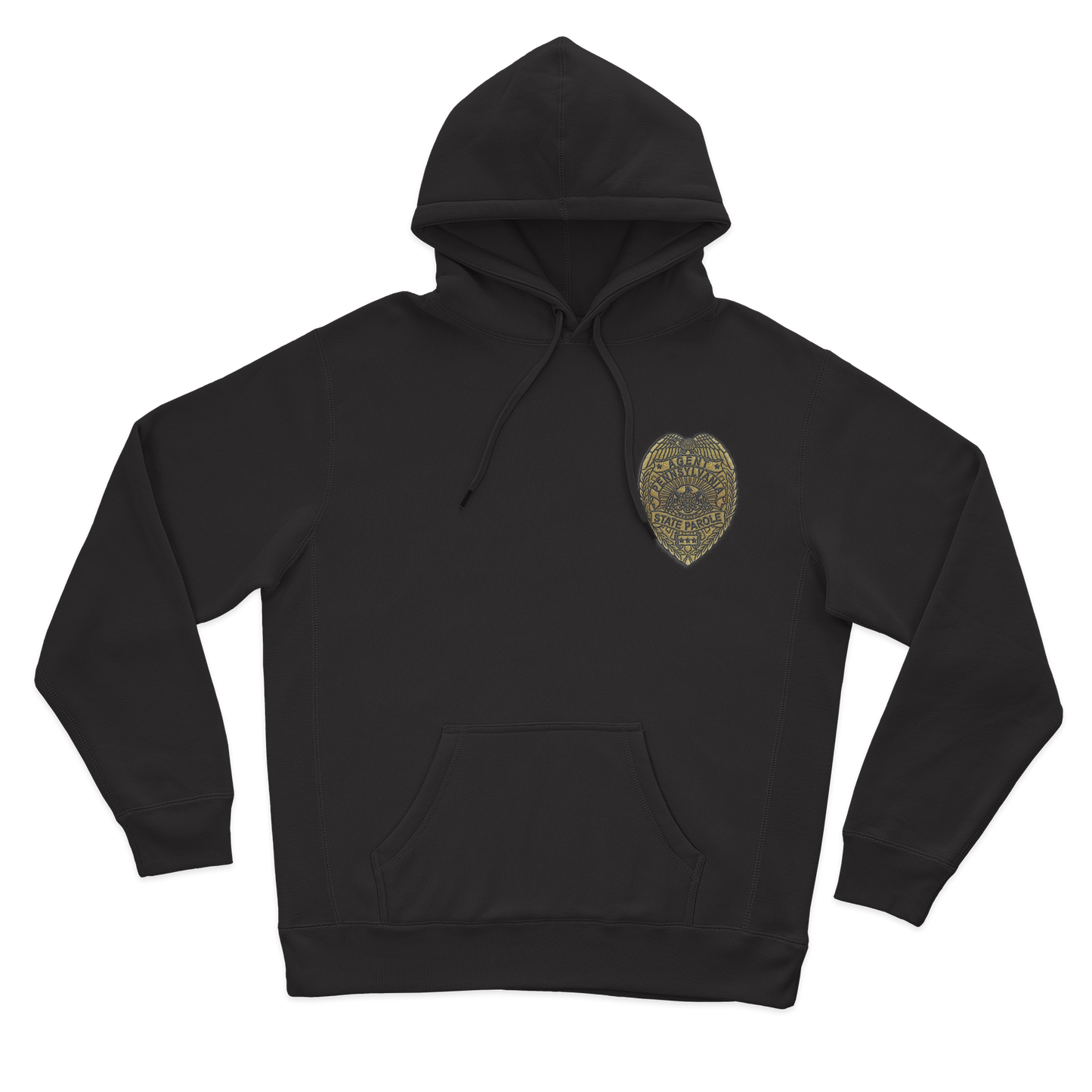 Classic Hooded Sweatshirt with Embroidered State Parole Agent Badge-Full Color (Various Colors)