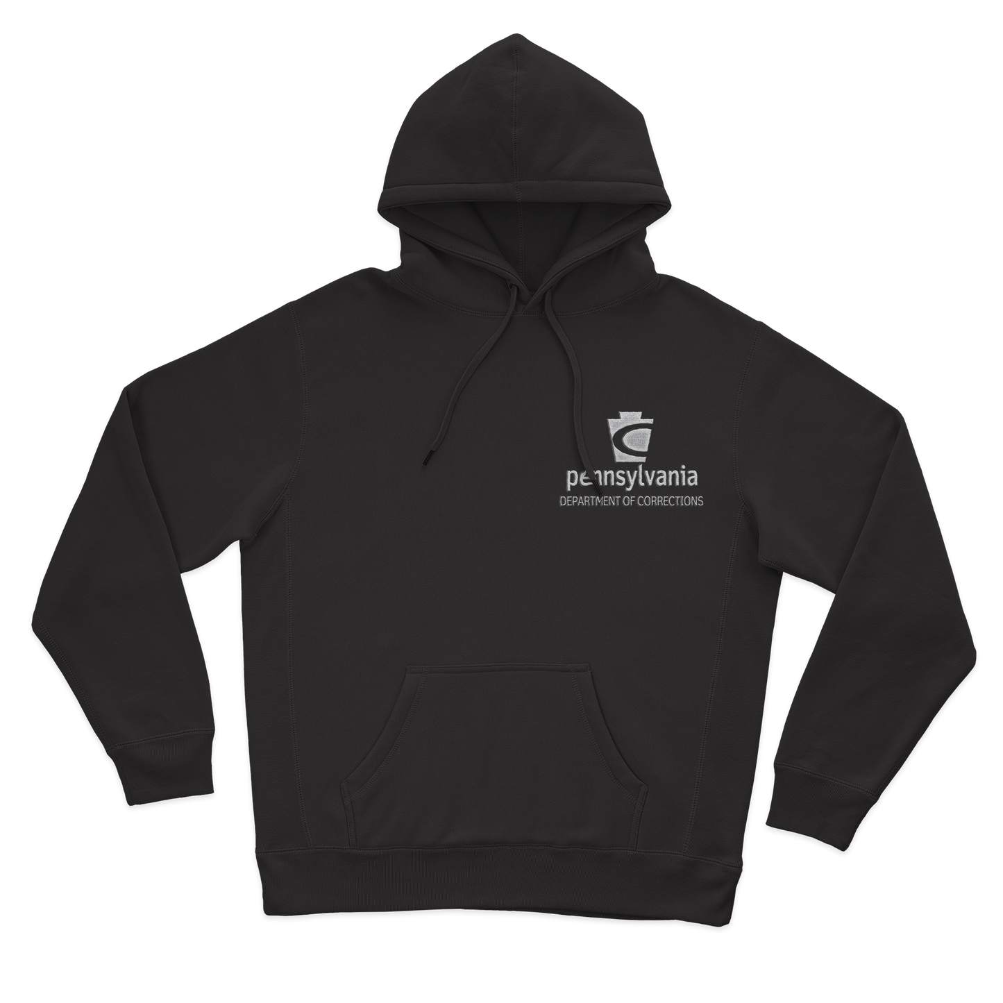 Classic Hooded Sweatshirt with Embroidered Department of Corrections Keystone (Various Colors)