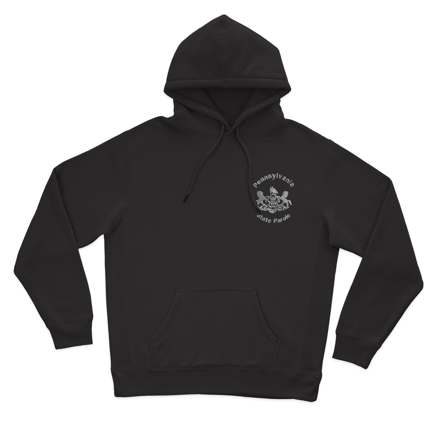 Classic Hooded Sweatshirt with Embroidered State Parole Horses (Various Colors)